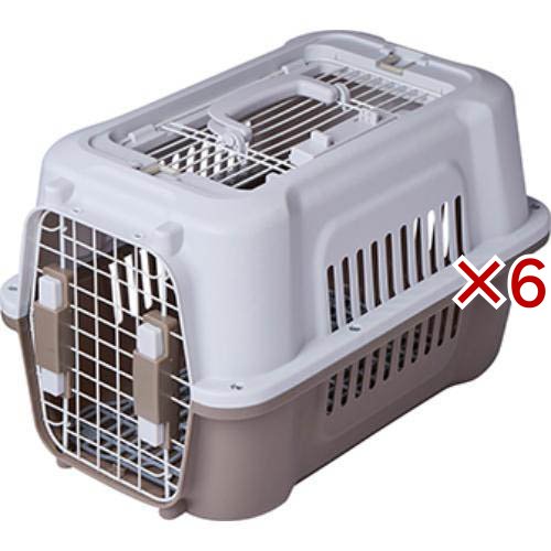 犬猫用キャリー 2ドア タフハウスキャリー アイボリー S(6セット)[ペットのお散歩用品・おしゃれ]