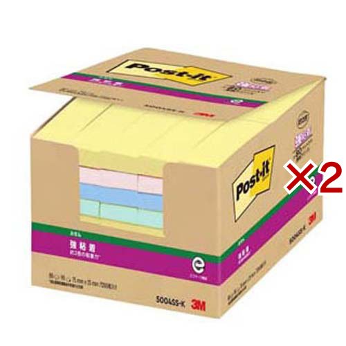 ポスト・イット 強粘着ふせん 業務用パック 75mm 5004SS-K(80パッド×2セット(1パッド90枚))[事務用品]