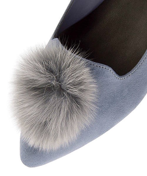 セシルマクビー フラット パンプス 痛くない ぺたんこ レディース ファー付き 美脚 Cecil Mcbee 4012 ブルースエードの通販はau Pay マーケット 靴通販のシューズダイレクト
