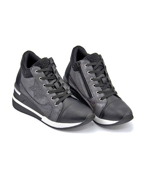 ハイカット スニーカー ヒール レディース ピュアヴィヴィアン Pure Vivian 1100 ブラックの通販はau Pay マーケット 靴通販のシューズダイレクト