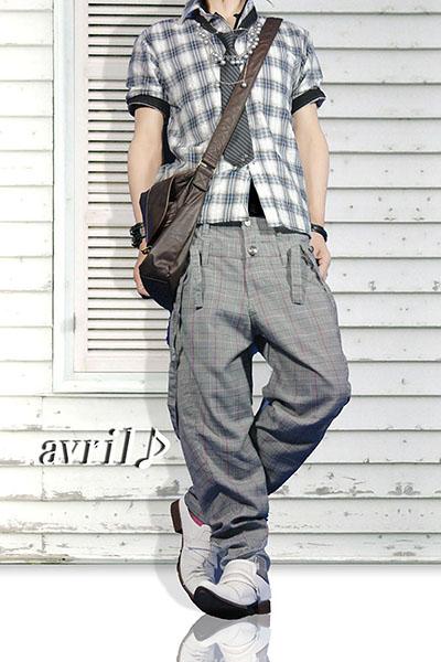 チェックパンツ メンズ パンツ サルエルパンツ サスペンダー付き サルエル サロン系 Grayの通販はau Pay マーケット 甚平 浴衣 つなぎ バッグ専門avril アヴリル Au Pay マーケット店