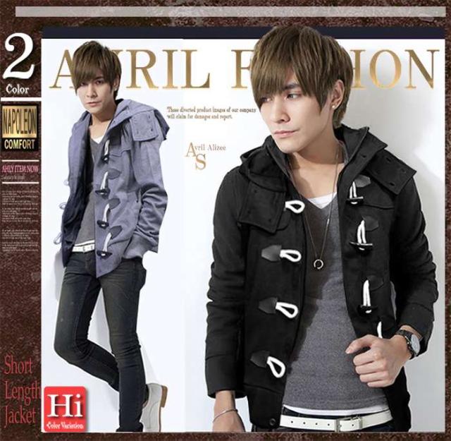 ダッフルコート メンズ ショートコート サロン系 フード脱着 黒 ブラック グレー カジュアル 大きいサイズの通販はau Pay マーケット 甚平 浴衣 つなぎ バッグ専門avril アヴリル Au Pay マーケット店