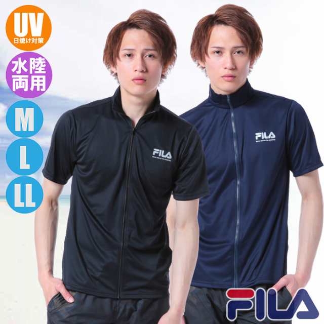 あす着 パケット便送料無料 Fila フィラ メンズ Uvジャケット 無地半袖スタンドカラー ラッシュガード 427 273の通販はau Pay マーケット ｓｅａｌａｓｓ シーラス