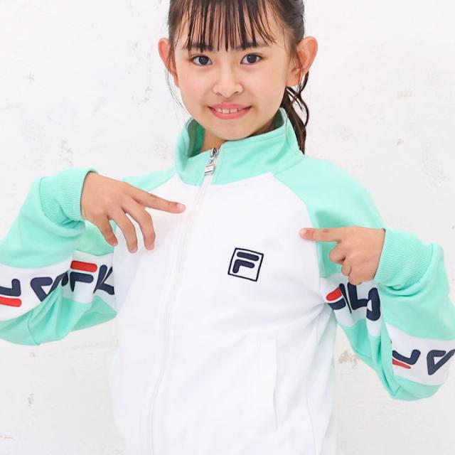 FILA 子ども用 スキーウェア サイズ140 グリーン・ブラック フィラ ジャージ上下 キッズ ジュニア 女の子 130cm 140cm 150cm