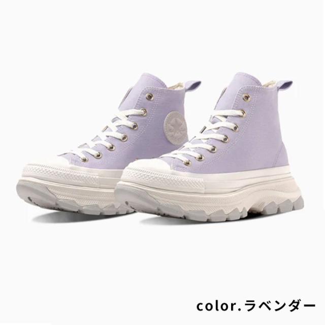 コンバース 厚底 グレー シャークソール ハイカット スニーカー