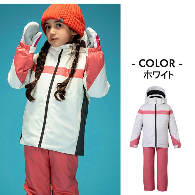 スキーウェア キッズ フェニックス 女の子 ジュニア 140cm 150cm 160cm 防水 耐水圧10000mm Phenix ブルー ホワイト スキー スノーボード 冬 小学校 子供 ウィンター スノーウェア ブランド 上下セット 雪 送料無料の通販は