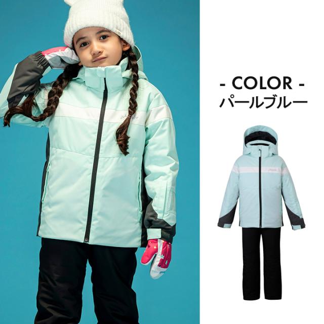 スキーウェア キッズ フェニックス 女の子 ジュニア 140cm 150cm 160cm 防水 耐水圧10000mm Phenix ブルー ホワイト スキー スノーボード 冬 小学校 子供 ウィンター スノーウェア ブランド 上下セット 雪 送料無料の通販は