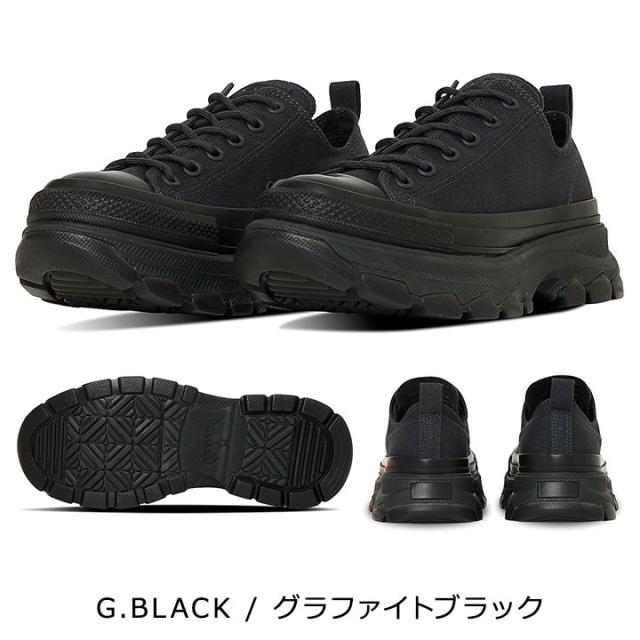 コンバース 厚底 23cm 23.5cm 24cm 24.5cm 25cm オールスター スニーカー キッズ ジュニア メンズ レディース 男の子 女の子 シューズ トレックウエーブ CS OX 大人 CONVERSE ALL STAR TREKWAVE HI グレー ブラック 送料無料