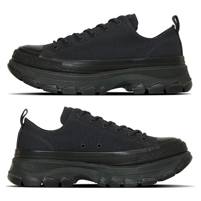 コンバース 厚底 23cm 23.5cm 24cm 24.5cm 25cm オールスター スニーカー キッズ ジュニア メンズ レディース 男の子 女の子 シューズ トレックウエーブ CS OX 大人 CONVERSE ALL STAR TREKWAVE HI グレー ブラック 送料無料