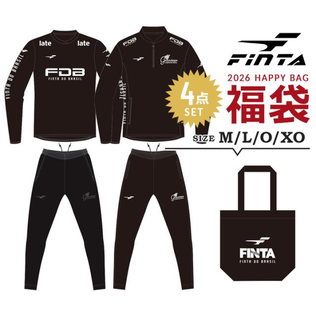 【予約】福袋 2026 スポーツ サッカー フットサル メンズ FINTA フィンタ 4点セット 福袋 2026年 M L O XO 春秋冬 大人用 おしゃれ 長袖 ジャージ 上下セット ウォームアップ スポーツウェア セットアップ トップス パンツ サッカー フットサル 新春福袋