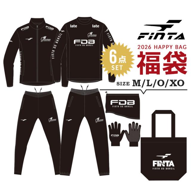 【予約】福袋 2026 スポーツ サッカー フットサル メンズ FINTA フィンタ 6点セット 福袋 2026年 春秋冬 大人用 おしゃれ 長袖 スポーツウェア トレーニング 上下セット ピステ ネックウォーマー 手袋 ニットグローブ サッカー フットサル 新春福袋