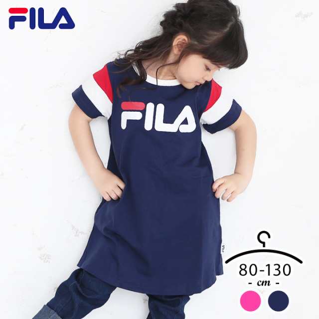 Fila フィラ ワンピース 半袖 キッズ ベビー 女の子 カジュアル スポーツ 保育園 幼稚園 小学校 小学生 外遊び 綿100 80cm 90cm 95cm の通販はau Pay マーケット マンハッタンストア