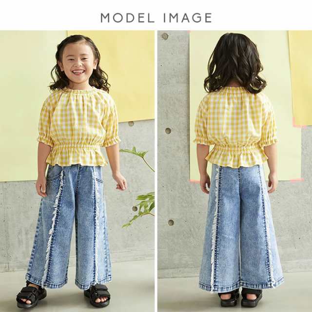 日本初の セラフ 9分丈ワイドパンツ 100