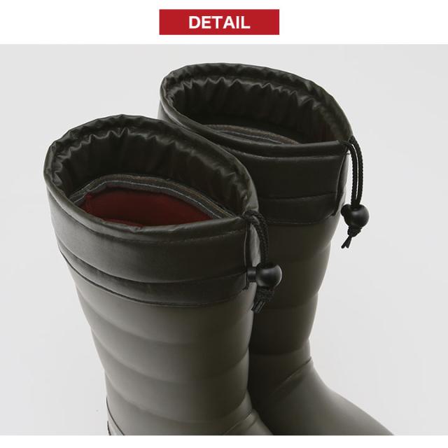スノーブーツ レインブーツ レディース 長靴 ラバーブーツ 防寒 防滑 アウトドア 農作業 作業靴 第一ゴム 日本製 国産 大人用 女性 22.5cm 23cm 23.5cm 24cm 24.5cm 25cm ブラック カーキ 雪道 除雪 フレッシュ W50