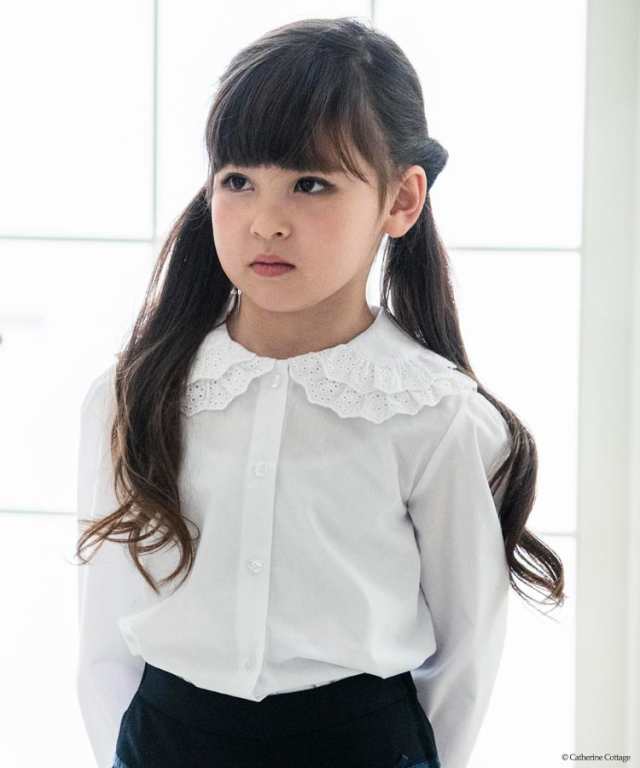 子供服 長袖白ブラウス 女の子 フォーマル 丸襟レース襟ブラウス 入学式 卒園式 お受験 発表会 結婚式 110 1 130 140 150 Cm Tak E0021の通販はau Pay マーケット キャサリンコテージ Au Pay マーケット店