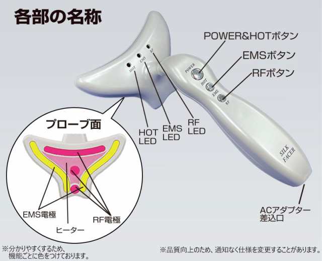 ポイント増量 ほうれい線アイロン シルクフェイサーアイロン シルクフェイサー OM-FM04 目元 頬 たるみ 美顔器〔mr-3183〕｜au PAY  マーケット