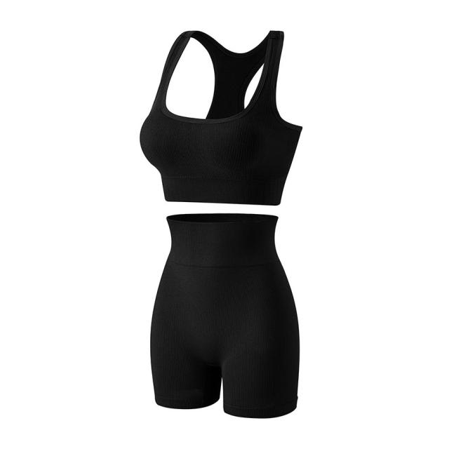  スポーツブラ2点&トップスセット スポーツブラ レギンス 上下セット ブラトップ フィットネス