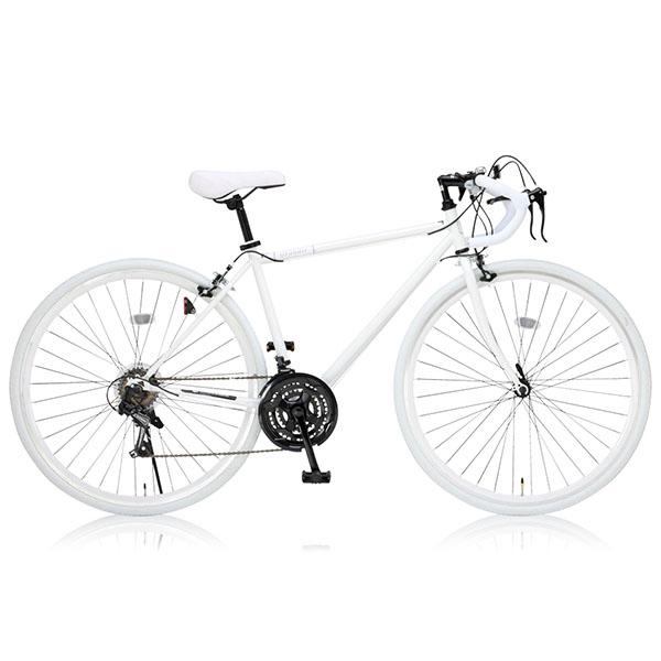 ロードバイク(700×28C・21段変速・フレーム470mm) Grandir Sensitive ホワイト メーカー直送 スポーツバイク シマノ ギア スタンド付 Grandir Sensitive ホワイト ロードバイク(700×28C・21段変速