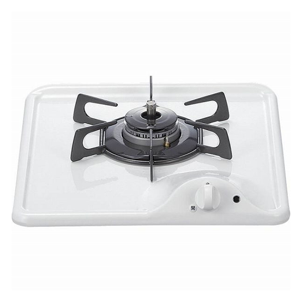 ビルトインガスコンロ ノーリツ プロパンガス コンパクトタイプ 1口 グリルなし N1C04KSA-LP ホワイト