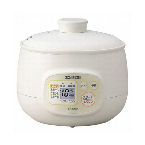 【2/23ポイントUP】象印 EG-DA02 ホワイト 粥茶屋(カユチャヤ) [おかゆメーカー(お茶碗2〜5杯)]の通販は 6,640円