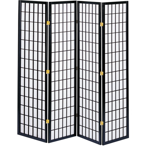 弘益 JP-M180-4(BK) 和風衝立4連 ブラック メーカー直送