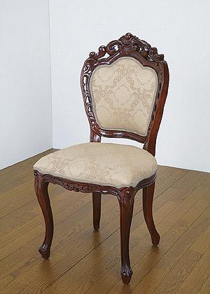 クロシオ フランシスカチェアー 肘無し ブラウン 完成品 猫脚