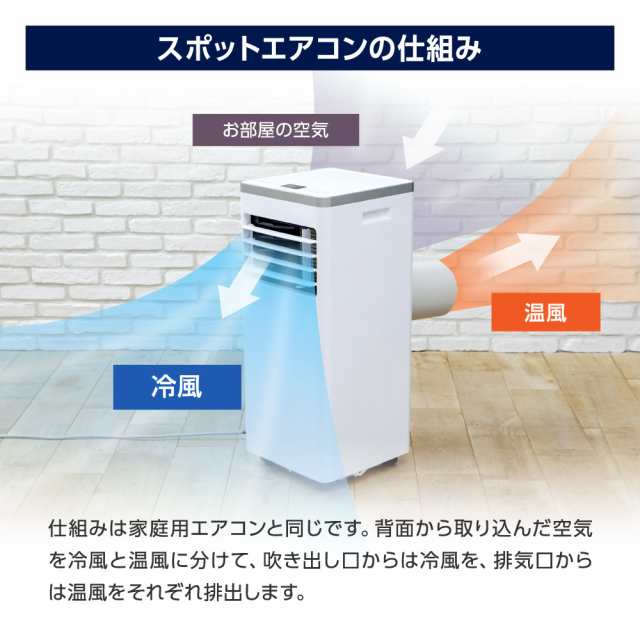 スポットクーラー スポットエアコン クーラー 6畳 家庭用 除湿機 工事