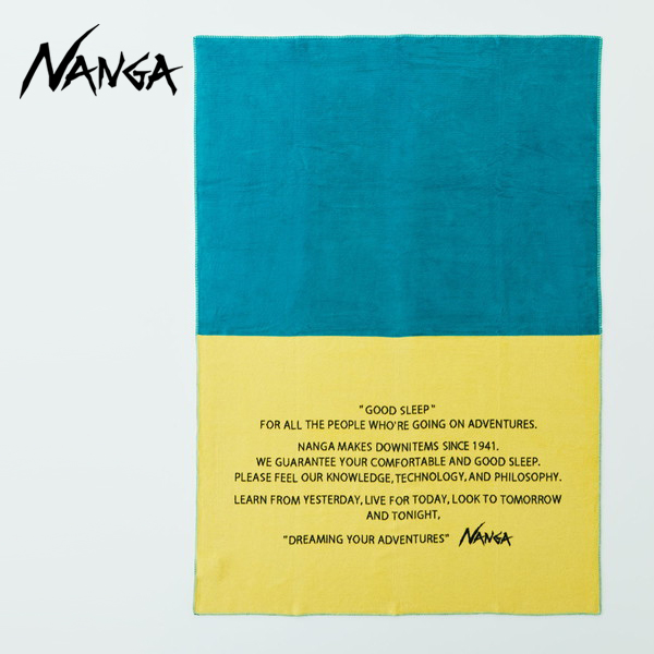 NANGA GOOD SLEEP 2 TONE コットンブランケット シングル ブルーイエロー COTTON BLANKET S SINGLE BLUE YELLOW NZ2254-4C423 N12OLWs4