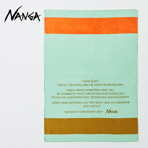 NANGA GOOD SLEEP ボーダー コットンブランケット シングル ミント BORDER COTTON BLANKET S SINGLE MINT NZ2254-4C424 N1LLMIs4