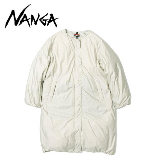 NANGA ナンガ ノーカラーダウンコート NO COLLAR DOWN COAT IVORY WL ND2442-1C600-B N0002325