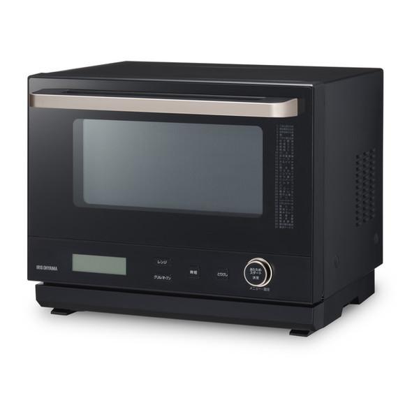 スチームオーブンレンジ オーブン電子レンジ アイリスオーヤマ フラット 30L 本体 MO-FS3001-B ブラック メーカー直送の通販は 34,800円