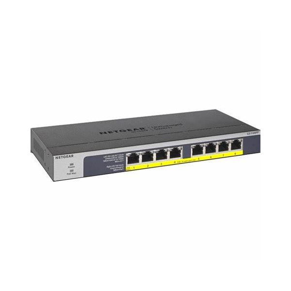 NETGEAR GS108PP-100AJS [ギガ8界面 PoE+(123W) アンマネージスイッチ]
