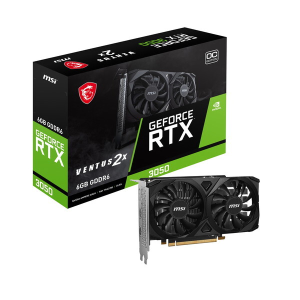 MSI GeForce RTX 3050 VENTUS 2X E 6G OC ブラック