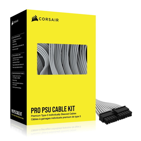 Corsair CP-8920293 ホワイト CORSAIR Premium Individually Sleeved Type-5 PSU Cables Pro Kit [電源ケーブル]