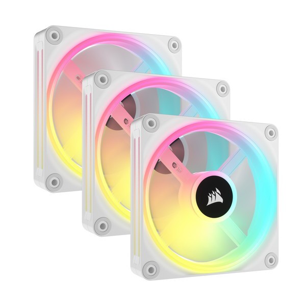 Corsair CO-9051006-WW iCUE LINK QX120 RGB WHITE 120mm Magnetic Dome RGB Fan Starter Kit [ケースファン]