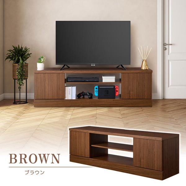 MAXZEN F-LBH1201-BK ブラック [テレビ台 幅115cm テレビボード 木目