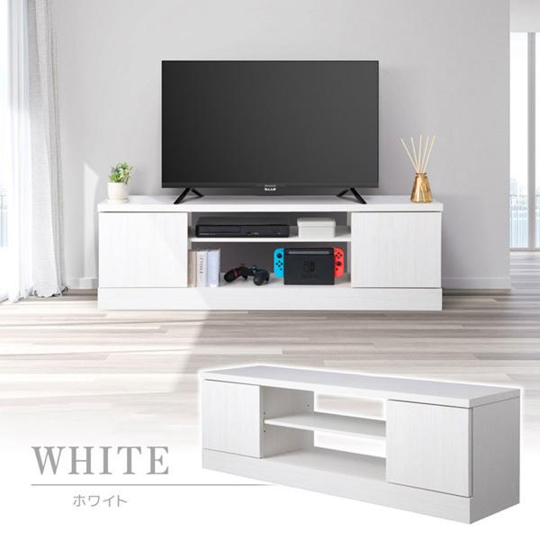 MAXZEN F-LBH1201-BK ブラック [テレビ台 幅115cm テレビボード 木目