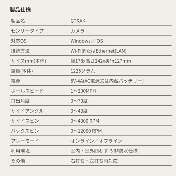 GPRO GPRO(ジープロ) ゴルフ弾道計測器 GTRAK(ジートラック) モバイル ブラック_10