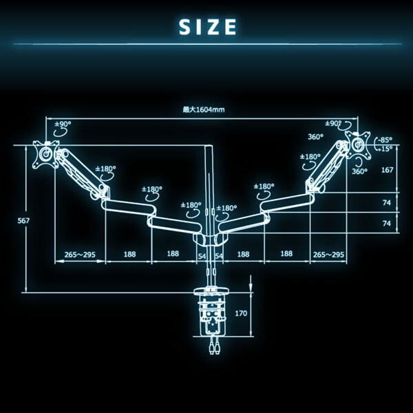Bauhutte バウヒュッテモニターアーム デュアル BMA-2GS-WH Amazon.co.jp: Bauhutte (バウヒュッテ) ロング モニターアーム