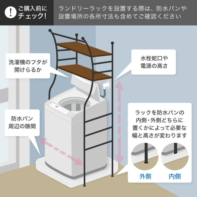 ランドリーラック 3段 新品未使用 ランドリーラック 棚3段 幅74 奥行42 高さ187 洗濯機ラック 洗濯機収納