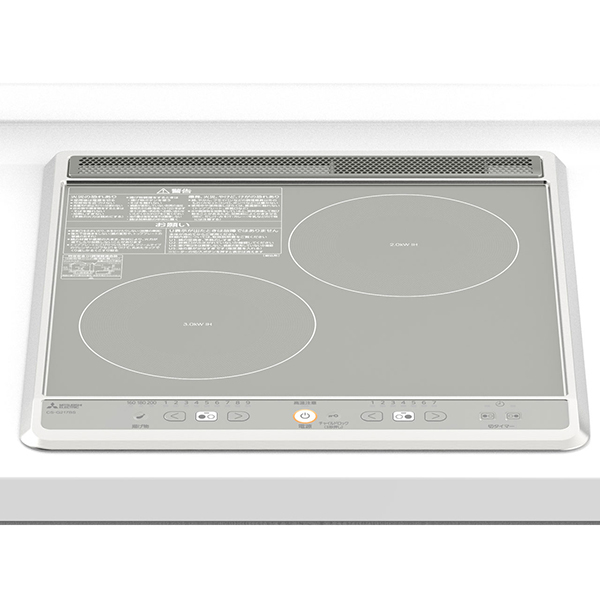 IHクッキングヒーター ビルトイン 2口 IHコンロ ビルトインコンロ 三菱電機 MITSUBISHI CS-G217BS シルバー G217Bシリーズ 幅45cm