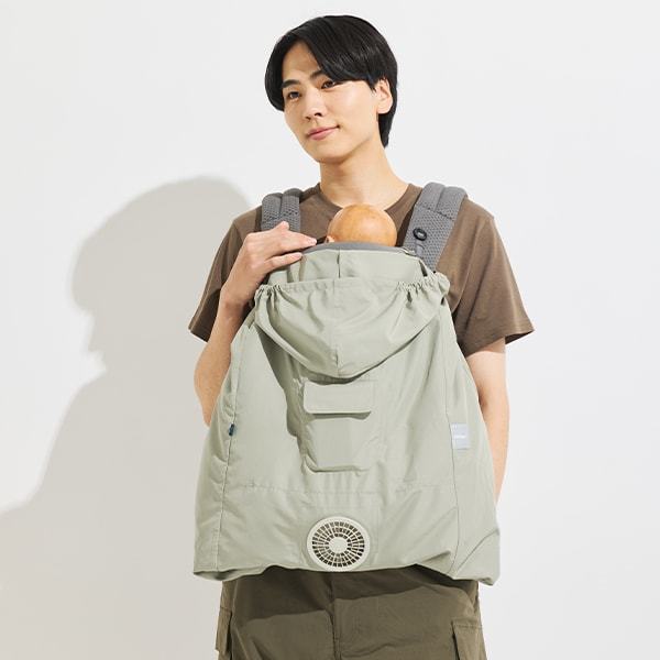 ベビーホッパー 空調ベビーケープR26 保冷ジェル付き ライトモス CKBH0153080 + 空調服 小型バッテリー LINANO2BK セット_15