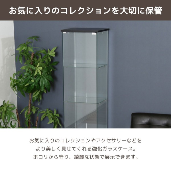 不二貿易 98880 ガラスコレクションケース(クリア)4段 TMG-G130 TMG