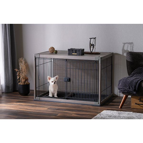 ペットケージ PIWS-960 アイリスオーヤマ インテリアウッディサークル グレー 幅97 犬 猫 サークル ゲージ メーカー直送の通販は