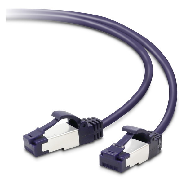 ELECOM LD-OCTST/BM100 LANケーブル CAT8 爪折れ防止 スリム 10m ブルーメタリック メーカー直送の通販は