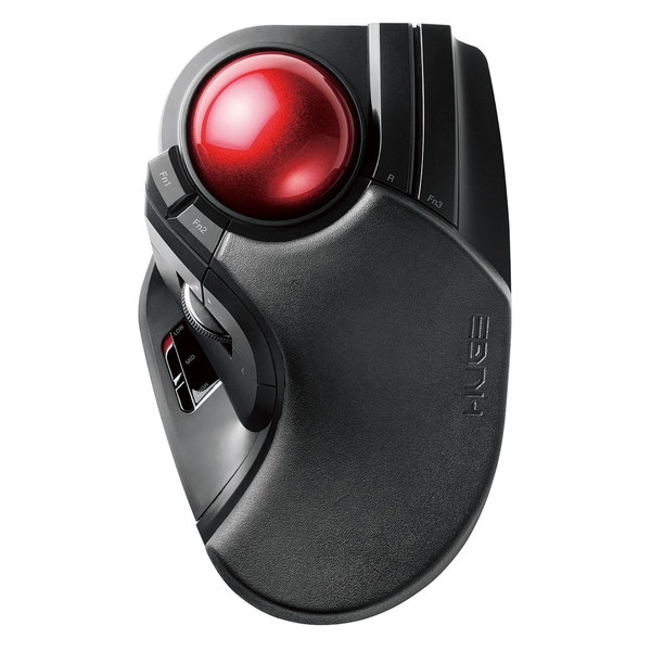 ELECOM M-HT1DRXBK トラックボールマウス 大玉 8ボタン チルト機能 無線 ブラック メーカー直送