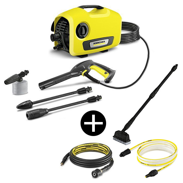KARCHER K2サイレント + 自吸/延長ホース・デッキクリーナーセット [高圧洗浄機 (50Hz/60Hz共用)]