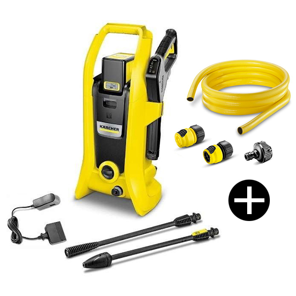 KARCHER K2バッテリーセット + 3M水道ホースセット [コードレス高圧洗浄機 バッテリーセット]