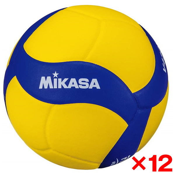 MIKASA V430W ×12 バレー4号 練習球 黄/青