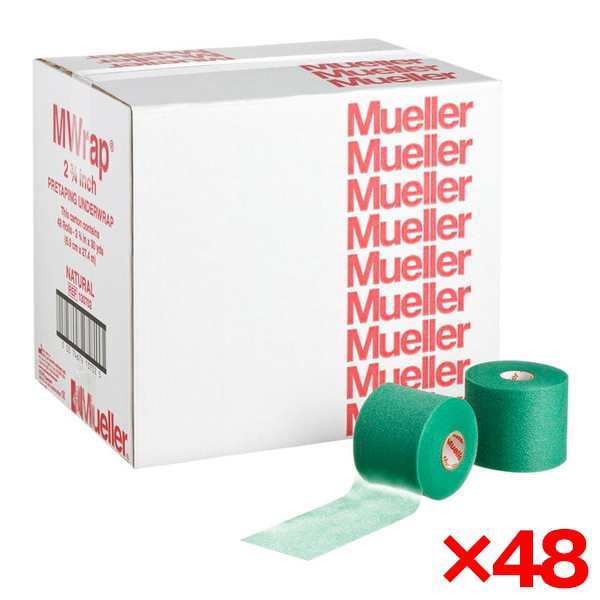 【48個セット】MUELLER ミューラー Mラップカラー 70mm ビッググリーン 1ケ 130705